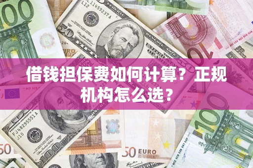北京借钱担保费如何计算？正规机构怎么选？