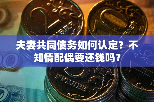 北京夫妻共同债务如何认定？不知情配偶要还钱吗？