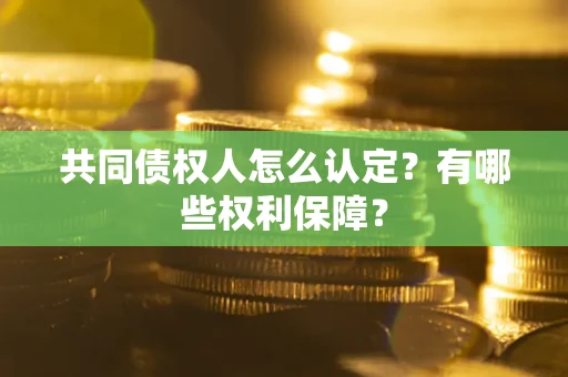 北京共同债权人怎么认定？有哪些权利保障？