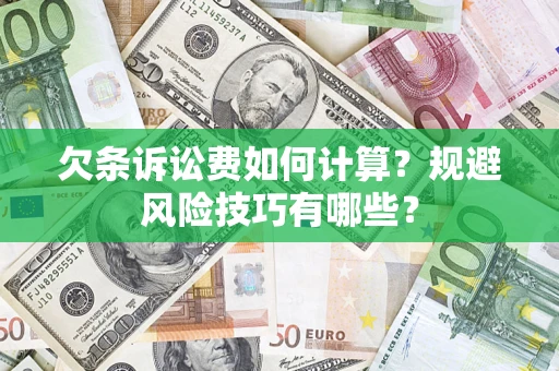 北京欠条诉讼费如何计算？规避风险技巧有哪些？