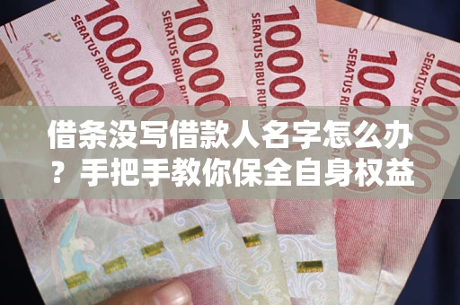 北京借条没写借款人名字怎么办？手把手教你保全自身权益