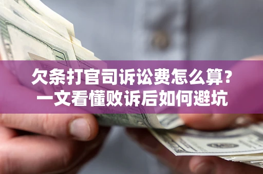 北京欠条打官司诉讼费怎么算？一文看懂败诉后如何避坑